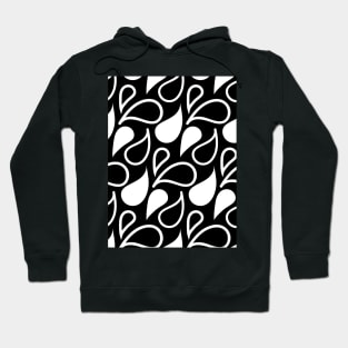 black and white paisley print Hoodie